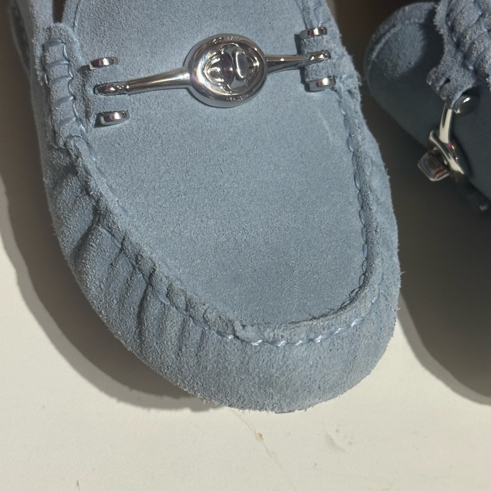 Coach Light Blue Suede Loafers- preloved -9.5 - Picture 4 of 9